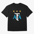 AFA logo - Argentina (light blue, white & gold) Oversized T-Shirt Share FIFA World Cup 2026 USA Canada Mexico for Fans of CR7 and Argentina, France and Brazil, Bringing Football Festival Excitement, Trophy Ambitions, Country Rivalries and Star