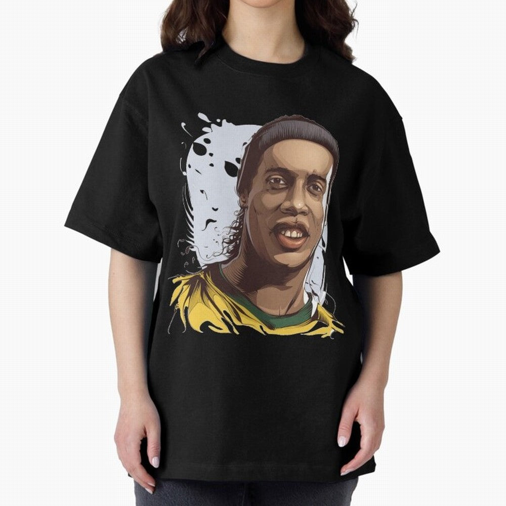 Illustration Ronaldinho Art Classic T-Shirt Bring Champion Energy into the FIFA World Cup 2026 Journey through CR7 Highlights, Netherlands Pride, Goal Celebration Energy, Supporter Heritage, Football Icons and Worldwide Tournament Joy; Great for