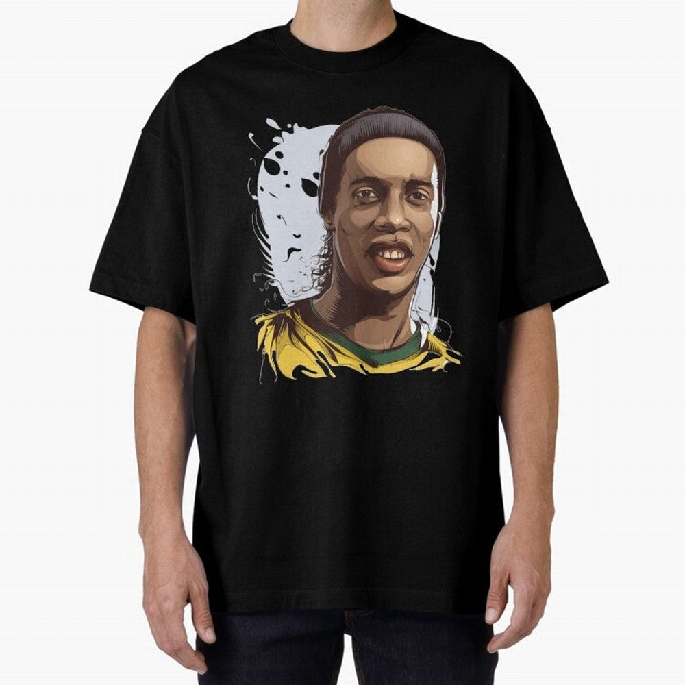 Illustration Ronaldinho Art Classic T-Shirt Bring Champion Energy into the FIFA World Cup 2026 Journey through CR7 Highlights, Netherlands Pride, Goal Celebration Energy, Supporter Heritage, Football Icons and Worldwide Tournament Joy; Great for