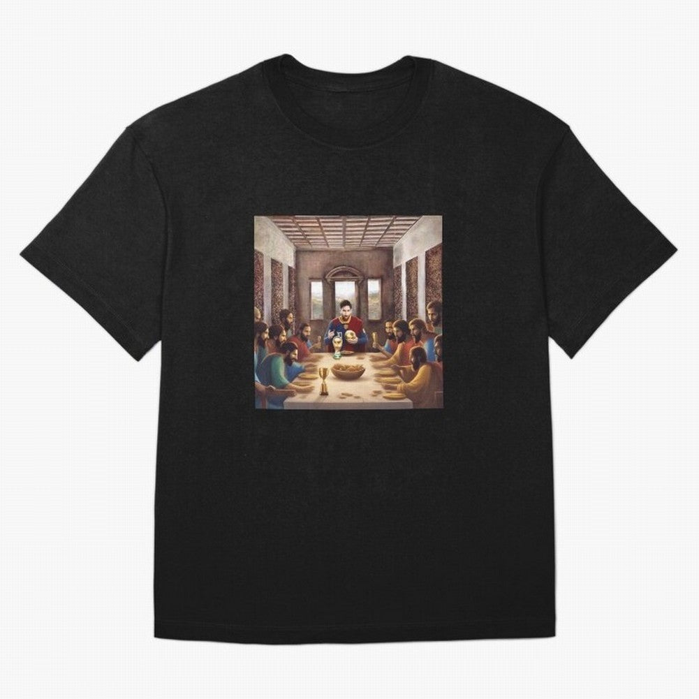 Messi The Last Supper Art Gift Limited Edition Oversized T-Shirt Celebrate Every Goal in FIFA World Cup 2026 Spirit, Featuring Spain, Messi and Cristiano Ronaldo, Global Supporter Spirit, Legendary Goals, National Colors and Tournament Celebration;