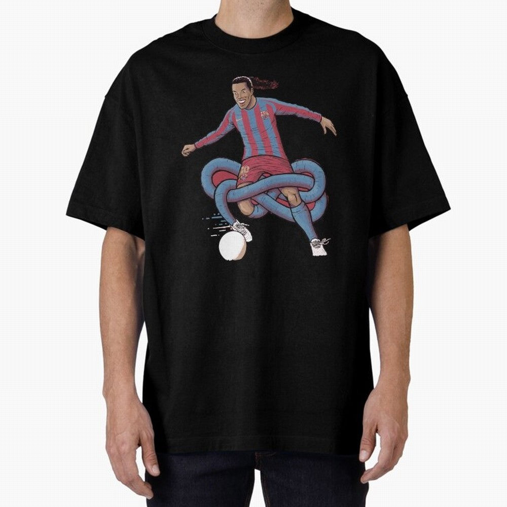 Ronaldinho Oversized T-Shirt Fuel Match Day Hype around FIFA World Cup 2026 Group Stage, Neymar, Haaland and Cristiano Ronaldo, Argentina, France and Brazil, Champion Mindset, Group Stage Buzz, Knockout Tension and Passionate Fan Culture; Ideal for
