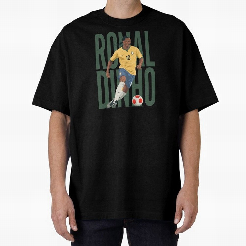 Ronaldinho Gaucho in action Minimalist Graphic Premium T-Shirt Keep the Match Day Mood of Global Football Passion for FIFA World Cup 2026 USA Canada Mexico, Driven by Cristiano Ronaldo, England, Global Supporter Spirit, Legendary Goals, National