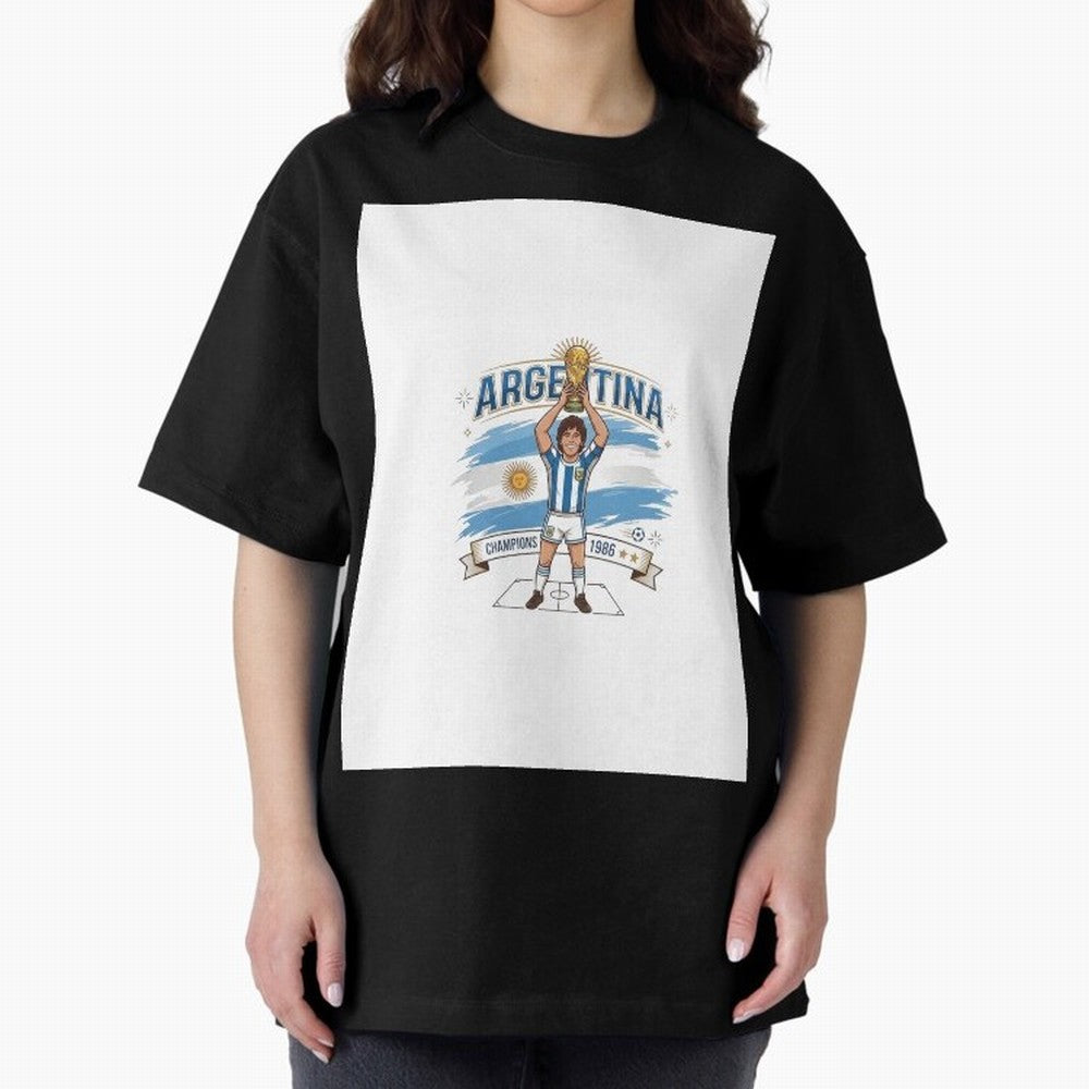 Argentina Retro Champion - Classic 10 Legend Sun of May Graphic T-Shirt Share the Excitement of FIFA World Cup 2026 for Fans of Messi, Neymar and Mbappe and Portugal, Bringing Goal Celebration Energy, Supporter Heritage, Football Icons and