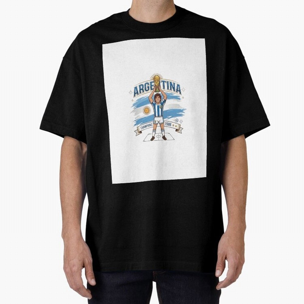 Argentina Retro Champion - Classic 10 Legend Sun of May Graphic T-Shirt Share the Excitement of FIFA World Cup 2026 for Fans of Messi, Neymar and Mbappe and Portugal, Bringing Goal Celebration Energy, Supporter Heritage, Football Icons and