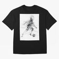 Abstract Soccer Player Sketch ¡ª Minimal Line Art Design Premium T-Shirt Celebrate the Magic of FIFA World Cup 2026 Group Stage Spirit, Driven by Portugal, Messi, Match Day Excitement, Supporter Culture, Golden Goals and Global Football Passion;