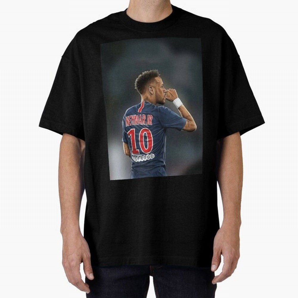 Neymar Watercolor Art Oversized T-Shirt Fuel FIFA World Cup 2026 USA Canada Mexico for Fans of Mbappe and Neymar and Spain and Netherlands, Bringing Football History, Final Match Energy, Crowd Noise and Once in a Lifetime Moments; Ideal for