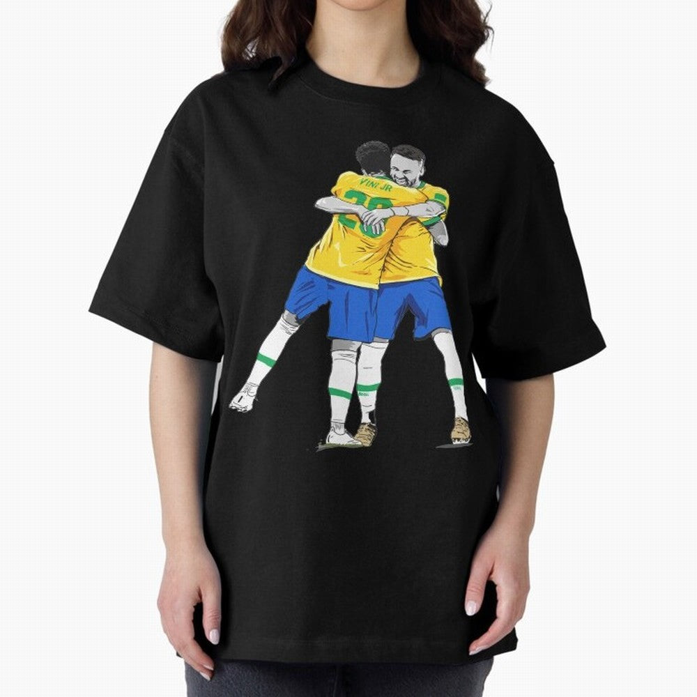 BRAZIL Neymar Jr and Vini Jr World Cup Celebration Classic T-Shirt Feel the Trophy Chase of FIFA World Cup 2026 Group Stage Spirit, Highlighting France, Messi, Classic Soccer Heritage, Championship Pressure, Fan Loyalty and International Pride;