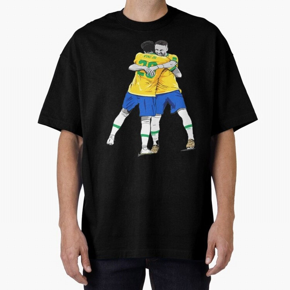 BRAZIL Neymar Jr and Vini Jr World Cup Celebration Classic T-Shirt Feel the Trophy Chase of FIFA World Cup 2026 Group Stage Spirit, Highlighting France, Messi, Classic Soccer Heritage, Championship Pressure, Fan Loyalty and International Pride;