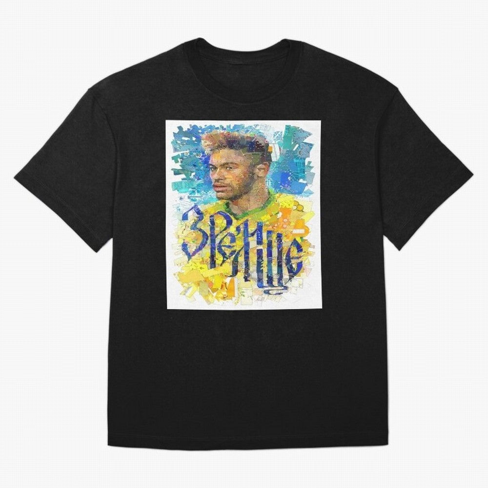 Neymar Illustration Art Framed Art Print Classic T-Shirt Follow Every Goal of FIFA World Cup 2026 Group Stage for Fans of Haaland and Argentina, France and Brazil, Bringing Champion Mindset, Group Stage Buzz, Knockout Tension and Passionate Fan