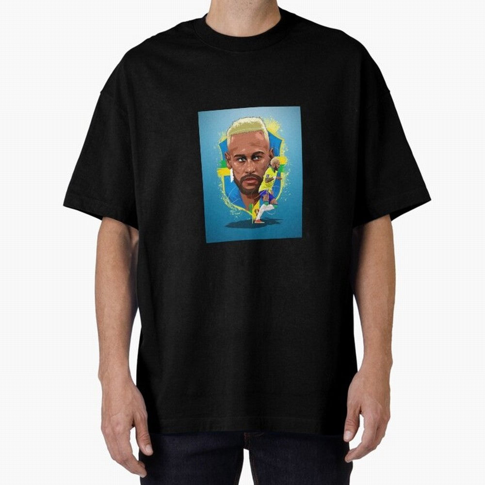 neymar jr al nassr Oversized T-Shirt Bring a Vintage Feel to the FIFA World Cup 2026 Journey through Neymar, Haaland and Cristiano Ronaldo Highlights, Portugal, Spain and Germany Pride, Fan Favorite Moments, National Team Passion, Big Match Drama