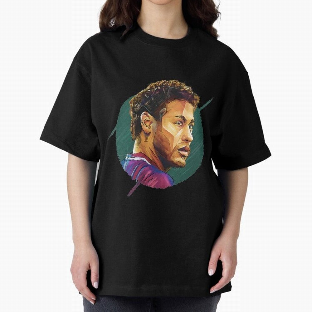 Geometric Neymar Classic T-Shirt Feel International Energy from Match Day Hype around FIFA World Cup 2026 Group Stage, Messi, Neymar and Mbappe, Argentina, France and Brazil, Football Passion, Legendary Performances, Festival Vibes and Supporter