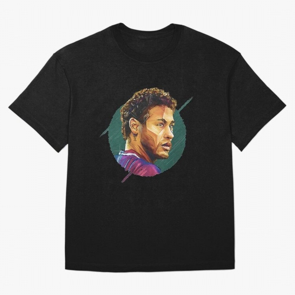 Geometric Neymar Classic T-Shirt Feel International Energy from Match Day Hype around FIFA World Cup 2026 Group Stage, Messi, Neymar and Mbappe, Argentina, France and Brazil, Football Passion, Legendary Performances, Festival Vibes and Supporter