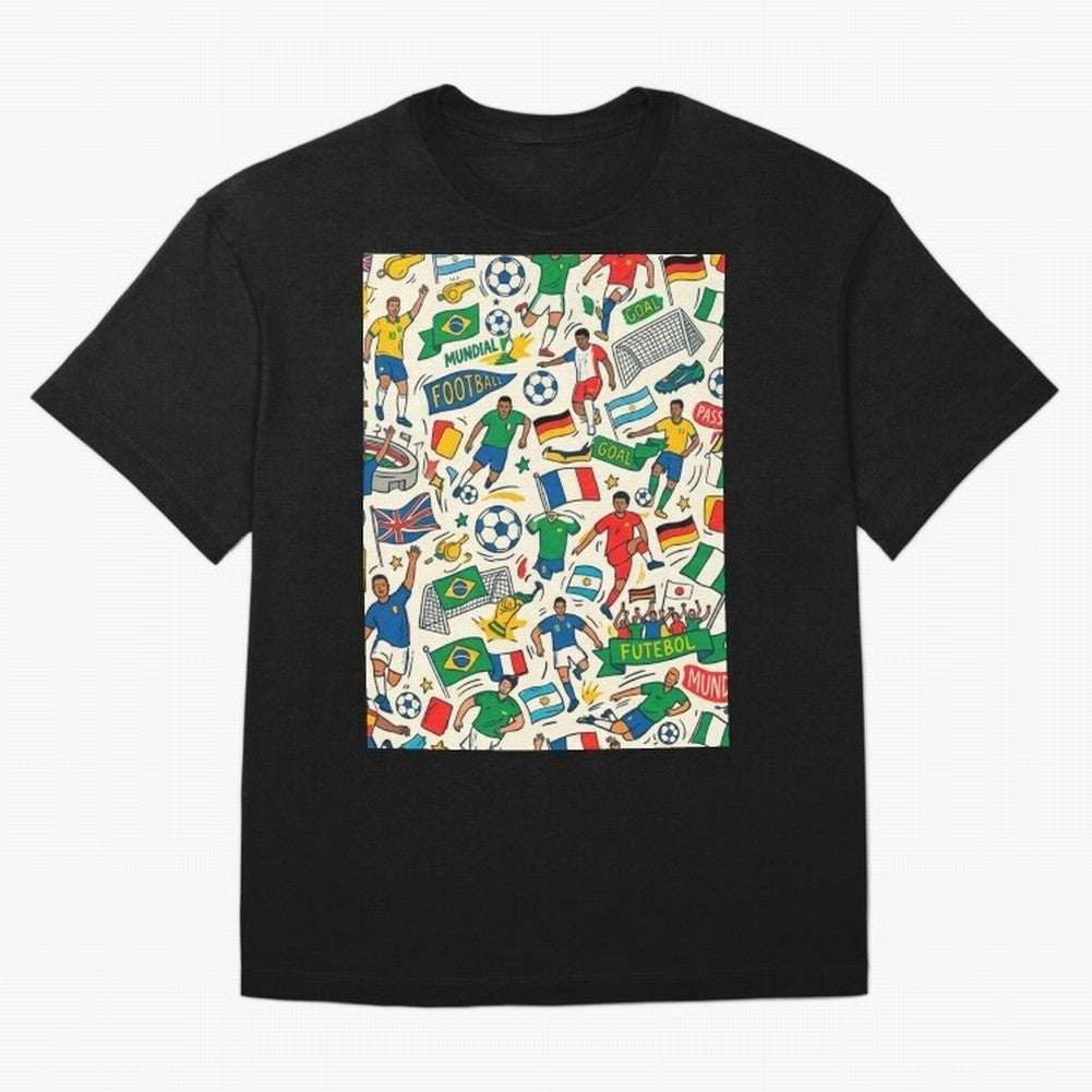 World Cup 2026: Global Football Fever Oversized T-Shirt Feel the Roar of Match Day Hype around FIFA World Cup 2026 Group Stage, Haaland, England and Germany, Football History, Final Match Energy, Crowd Noise and Once in a Lifetime Moments; Perfect