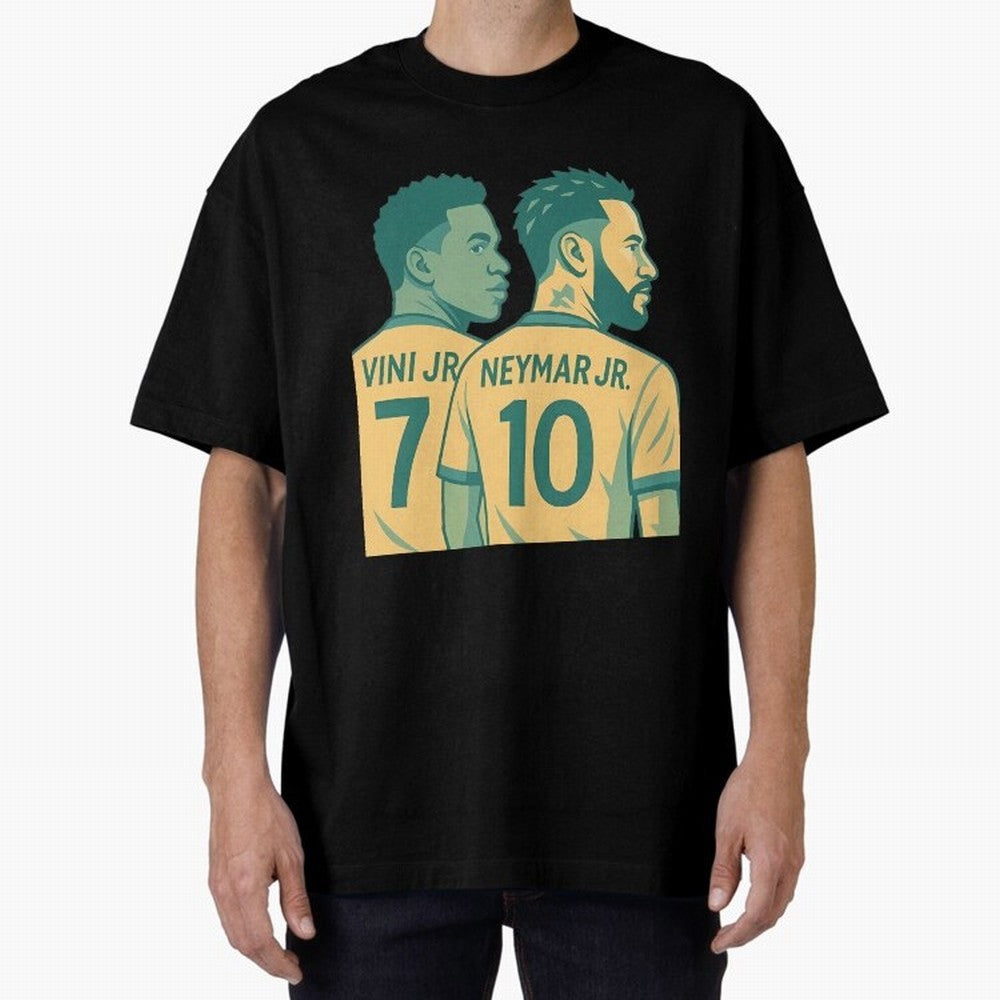 Vini Jr and Neymar Jr side-by-side Classic T-Shirt Cheer for the FIFA World Cup 2026 Group Stage Journey through Cristiano Ronaldo Highlights, England, France and Netherlands Pride, Stadium Chants, National Pride, Trophy Dreams and Unforgettable