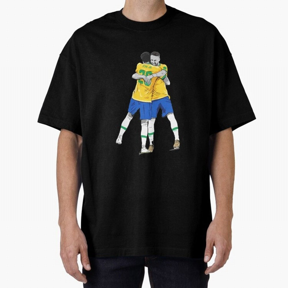 BRAZIL Neymar Jr and Vini Jr World Cup Celebration Oversized T-Shirt Celebrate Classic Football Spirit in the FIFA World Cup 2026 Group Stage Journey through Neymar Highlights, Netherlands Pride, Supporter Pride, Iconic Celebrations, Legendary