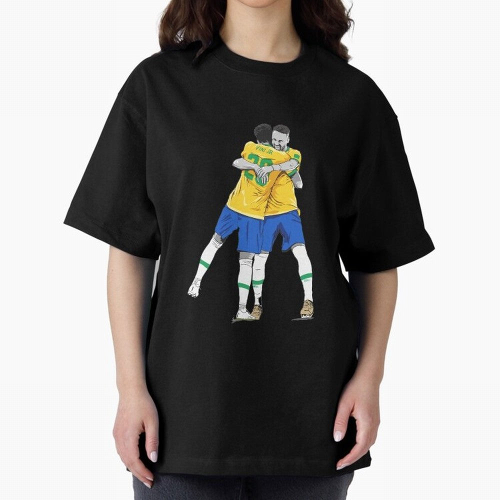 BRAZIL Neymar Jr and Vini Jr World Cup Celebration Oversized T-Shirt Celebrate Classic Football Spirit in the FIFA World Cup 2026 Group Stage Journey through Neymar Highlights, Netherlands Pride, Supporter Pride, Iconic Celebrations, Legendary