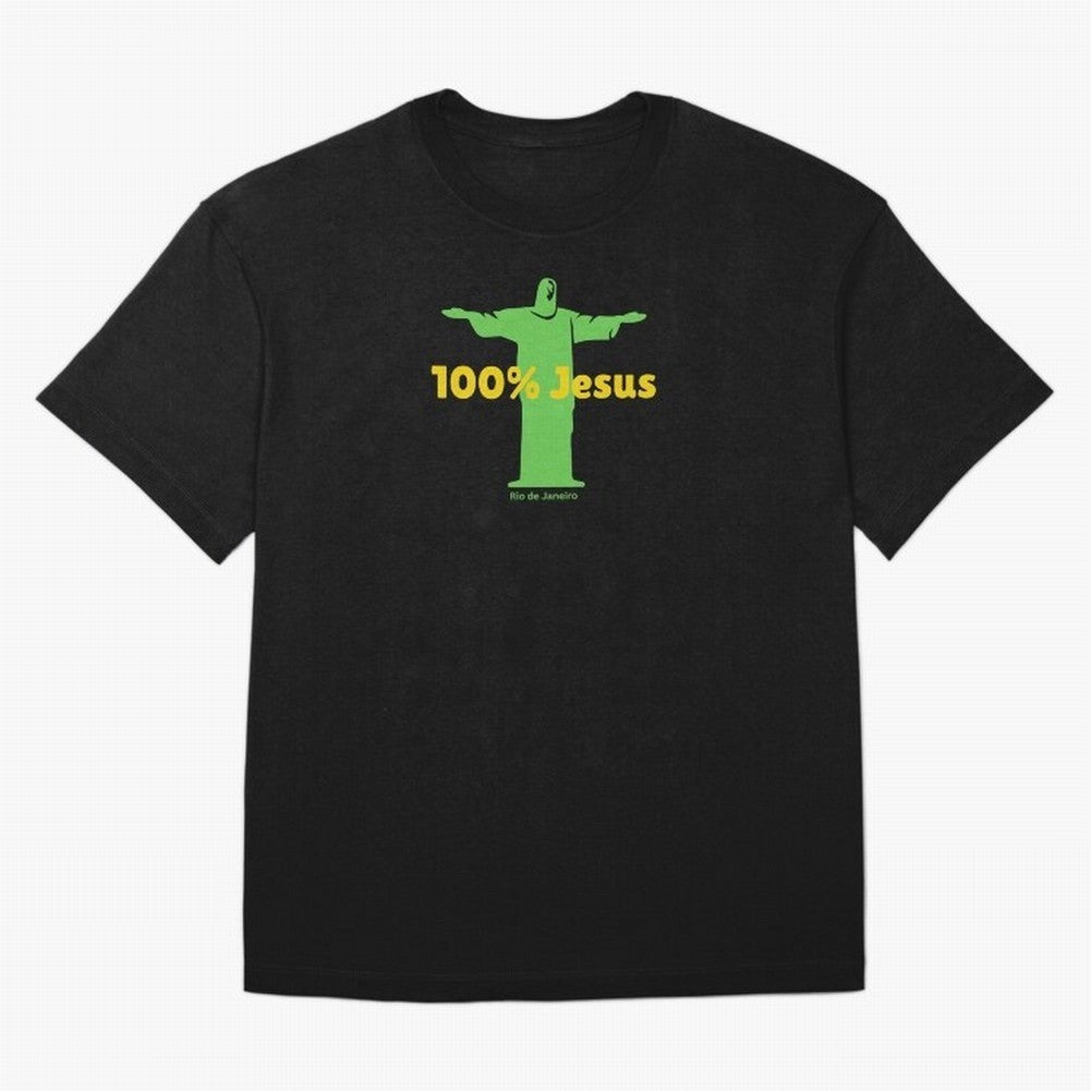 100% Jesus Christ the Redeemer Christian Brazilian Classic T-Shirt Celebrate Football Dreams Across Match Day Hype around FIFA World Cup 2026 USA Canada Mexico, Mbappe and Neymar, France, Fan Favorite Moments, National Team Passion, Big Match Drama