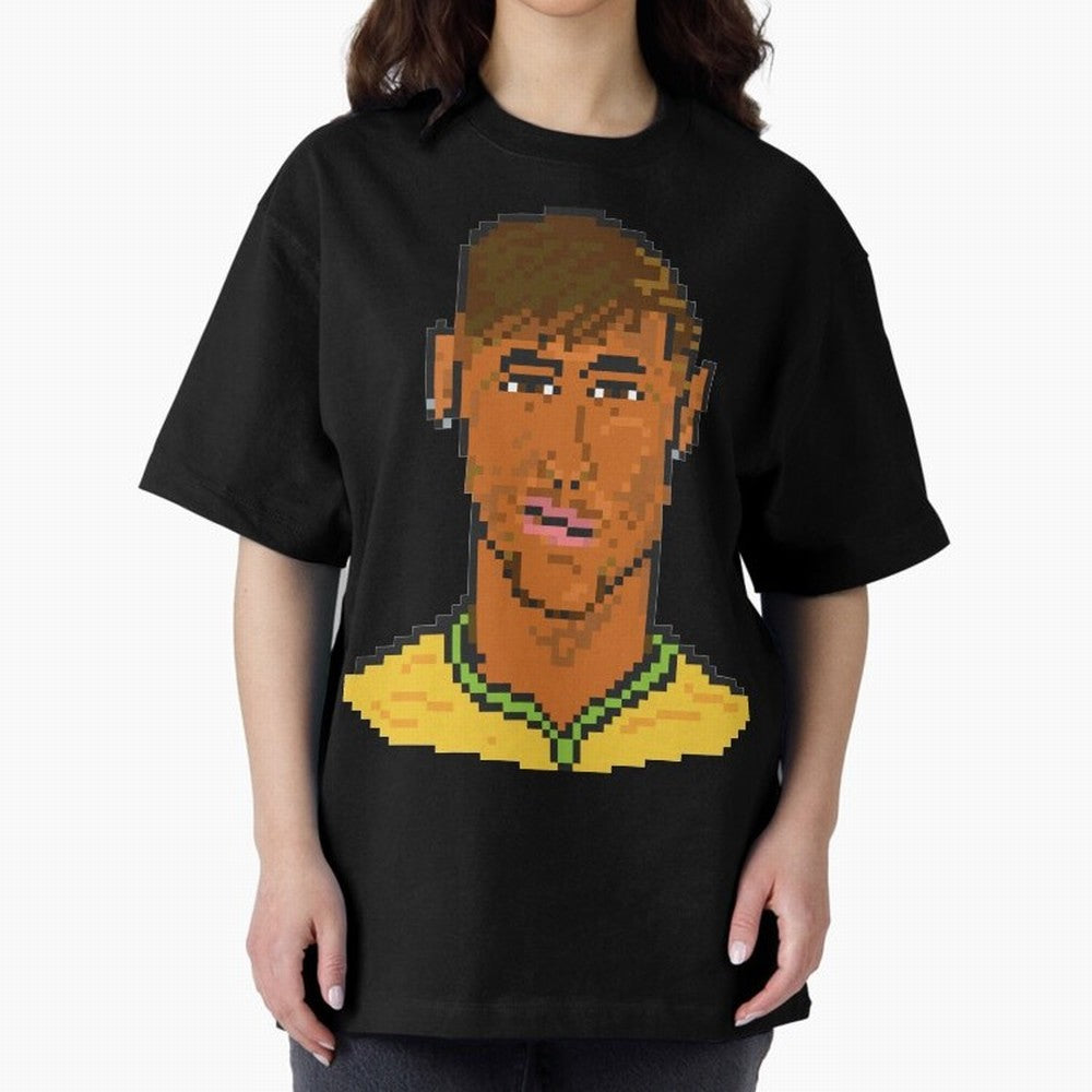 Neymar Jr Oversized T-Shirt Support FIFA World Cup 2026 USA Canada Mexico for Fans of Cristiano Ronaldo and Argentina, France and Brazil, Bringing Global Supporter Spirit, Legendary Goals, National Colors and Tournament Celebration; Perfect for