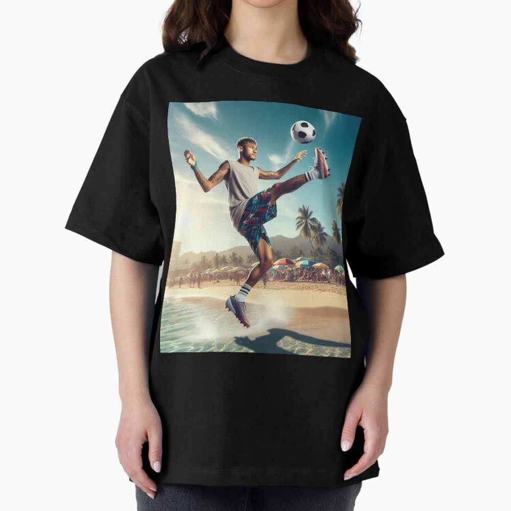 Neymar Junior Playing on Beach Classic T-Shirt Celebrate Global Passion for Match Day Hype around FIFA World Cup 2026 Group Stage, CR7, England, Championship Spirit, Famous Goals, Roaring Crowds and International Football Unity; Created for Match