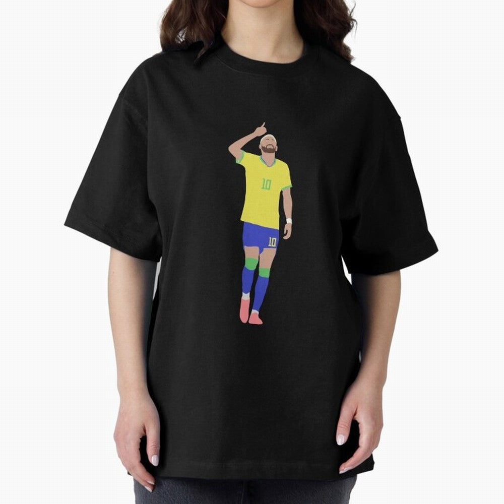 Neymar Brazil Football Captain Oversized T-Shirt Celebrate the Magic of the FIFA World Cup 2026 Journey through Messi and Cristiano Ronaldo Highlights, Brazil Pride, Goal Celebration Energy, Supporter Heritage, Football Icons and Worldwide