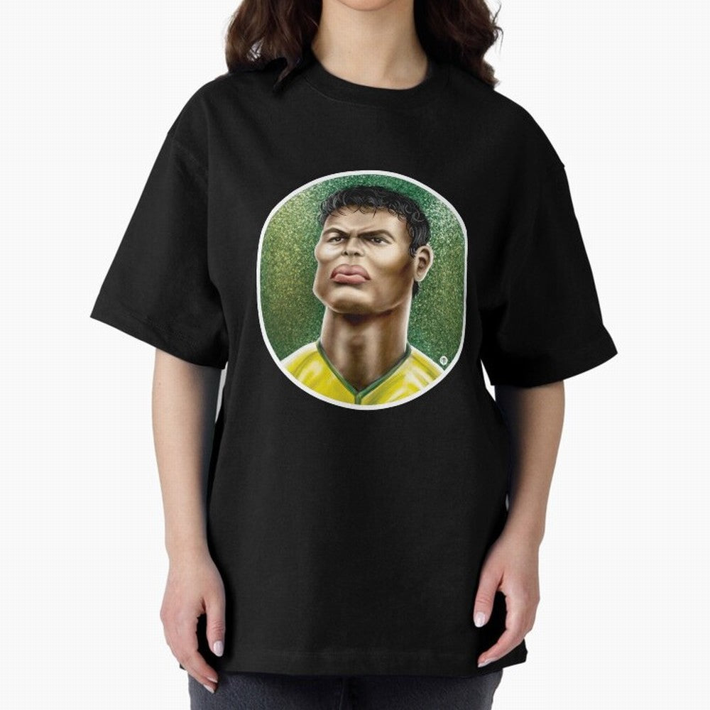 Footballicature : Thiago Silva Classic T-Shirt Carry National Pride through the FIFA World Cup 2026 Group Stage Journey through Messi, Neymar and Mbappe Highlights, Argentina, France and Brazil Pride, Goal Celebration Energy, Supporter Heritage,