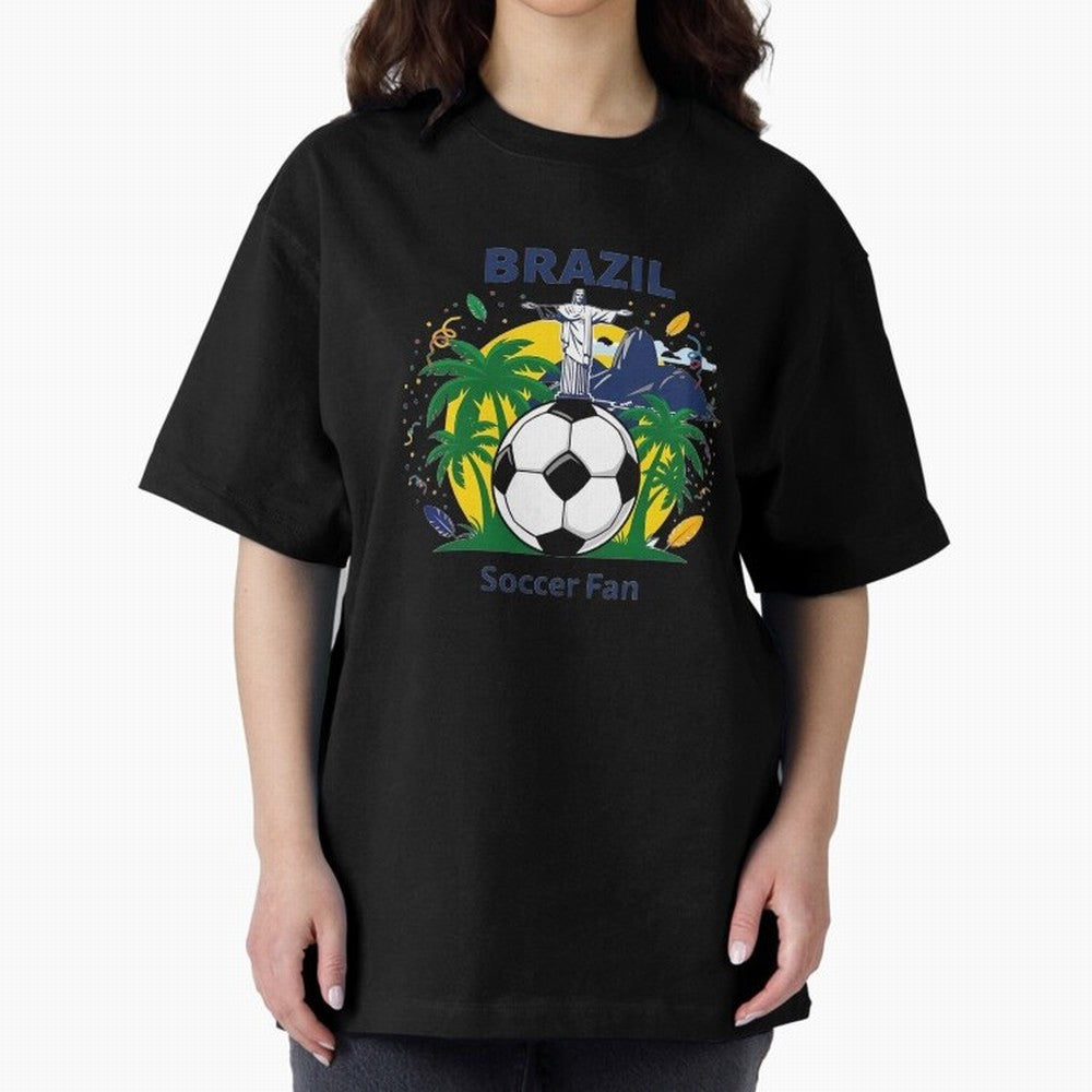 Brazil Soccer Fan T-shirt Classic T-Shirt Show Championship Spirit for FIFA World Cup 2026 Featuring Haaland and Mbappe, Spain and Netherlands Energy, Fan Favorite Moments, National Team Passion, Big Match Drama and Soccer History; Made for Die