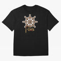 pirate, steering wheel, wheel, pirates of the Caribbean, Brandon brown, wooden, fashionista pop art, neymar jr art, Oversized T-Shirt Experience FIFA World Cup 2026 Group Stage Centered on Cristiano Ronaldo, Brazil, Portugal and Argentina Energy,