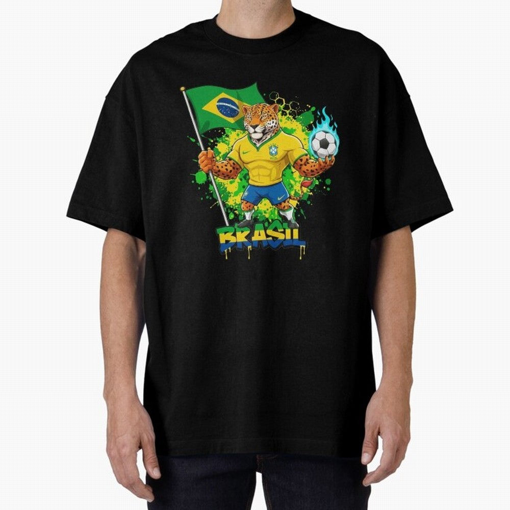 Brazil Football World Cup 2026 - Jaguar Mascot Brasil Sele??o Pride Art On?a Pintada Mascote Hexa Classic T-Shirt Back the Journey through Global Football Passion for FIFA World Cup 2026 Group Stage, Centered on CR7, Argentina, France and Brazil,