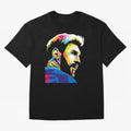 Wpap Leo Messi Graphic Oversized T-Shirt Spotlight Match Day Hype around FIFA World Cup 2026 Group Stage, Messi, Brazil, Retro Football Energy, Iconic Rivalries, Trophy Chase Drama and Stadium Atmosphere; Built for Supporters Chasing Trophy Dreams,
