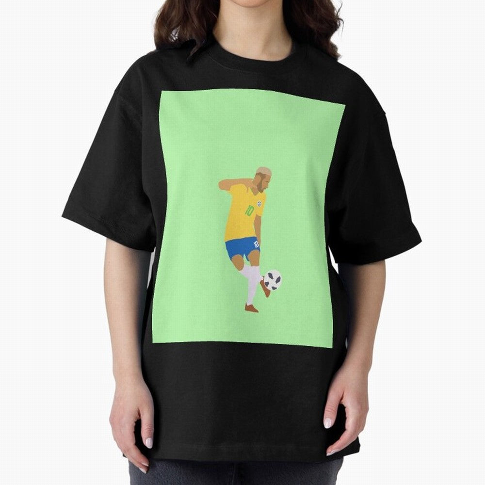 Neymar Brazil Football Control Skills Graphic T-Shirt Celebrate the Magic of FIFA World Cup 2026 USA Canada Mexico Centered on Messi, France Energy, Match Day Excitement, Supporter Culture, Golden Goals and Global Football Passion; Perfect for
