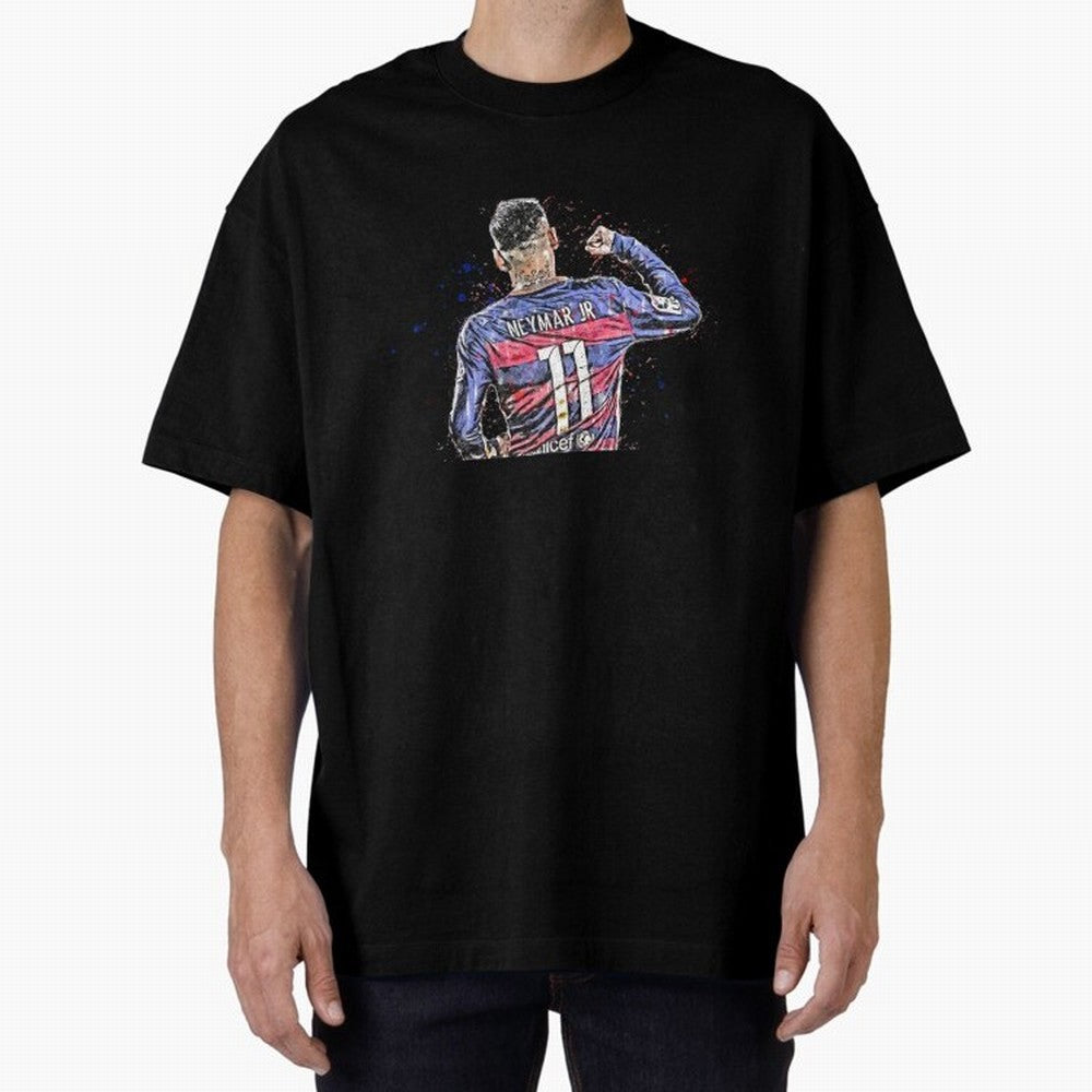 Neymar Neymar Oversized T-Shirt Experience the Global Stage of FIFA World Cup 2026 Group Stage for Fans of Messi and Cristiano Ronaldo and England, Bringing Vintage Soccer Flavor, Modern Football Stars, National Flags and Final Night Emotion; Made