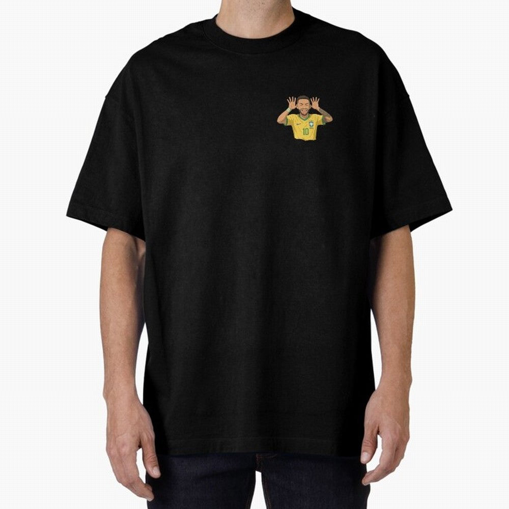 Neymar Brazil ¨C Tongue-Out Celebration | Yellow Kit #10 | Ghibli Style Classic T-Shirt Keep the Match Day Mood of Global Football Passion for FIFA World Cup 2026 USA Canada Mexico, with Mbappe, France, Football Festival Excitement, Trophy