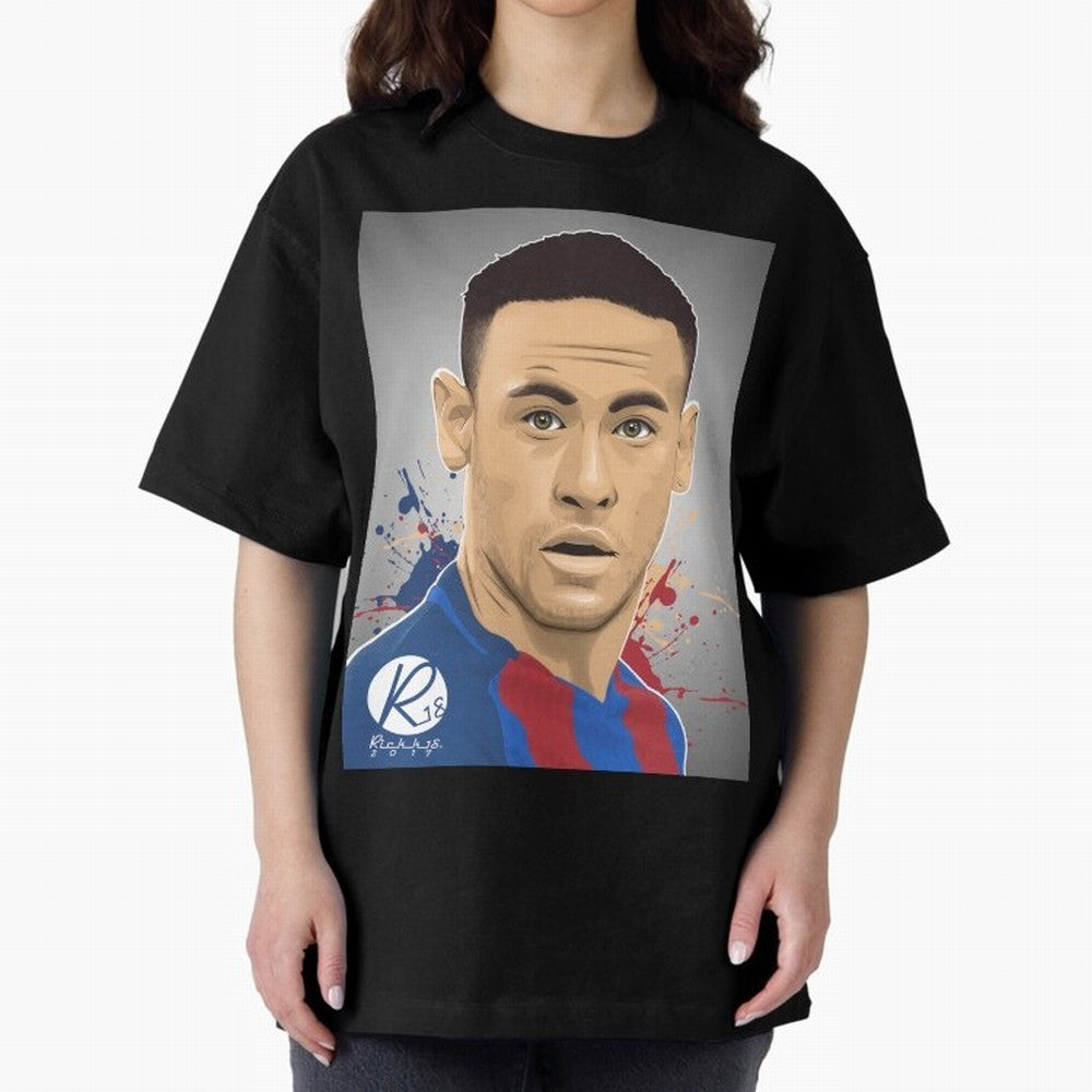 NEYMAR Oversized T-Shirt Honor FIFA World Cup 2026 USA Canada Mexico Celebrating Messi, CR7 and Mbappe, Netherlands Energy, Stadium Memories, Football Loyalty, International Chants and Championship Tradition; Created for Match Day Parties, Soccer
