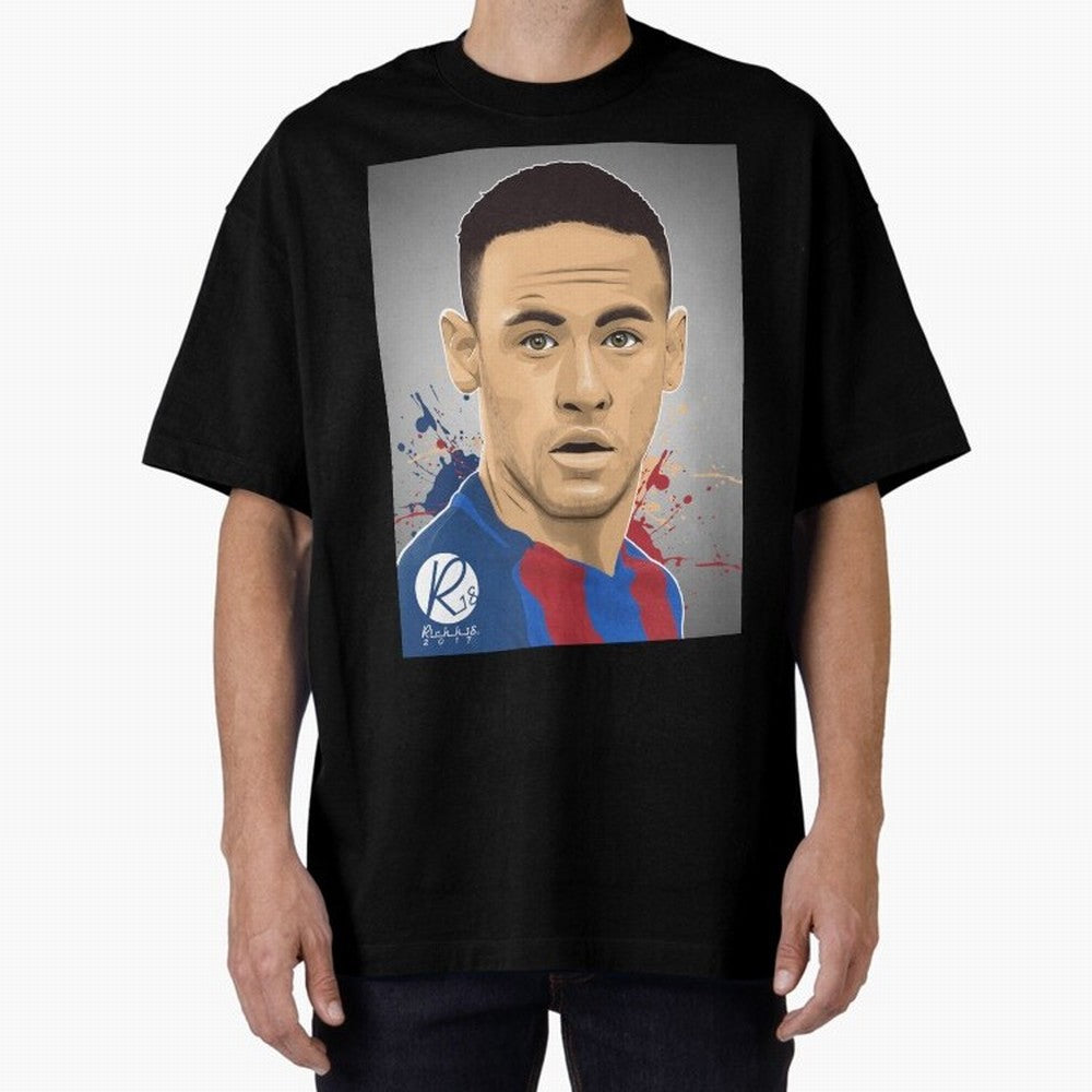 NEYMAR Oversized T-Shirt Honor FIFA World Cup 2026 USA Canada Mexico Celebrating Messi, CR7 and Mbappe, Netherlands Energy, Stadium Memories, Football Loyalty, International Chants and Championship Tradition; Created for Match Day Parties, Soccer