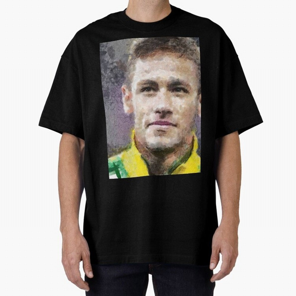 Neymar Oversized T-Shirt Represent Football Lovers during FIFA World Cup 2026 for Fans of Mbappe and Neymar and France and Portugal, Bringing Soccer Culture, Superstar Moments, National Team Dreams and Competitive Fire; Made for Die Hard