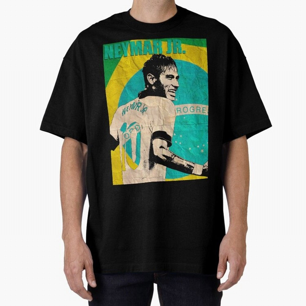 Neymar Oversized T-Shirt Celebrate National Team Dreams in FIFA World Cup 2026 Group Stage Spirit, Made for Portugal, Spain and Germany, Messi and Cristiano Ronaldo, Championship Spirit, Famous Goals, Roaring Crowds and International Football