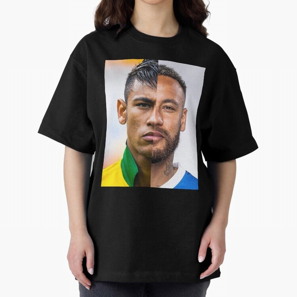 Neymar Oversized T-Shirt Celebrate the Stars of the FIFA World Cup 2026 Journey through Messi, CR7 and Mbappe Highlights, England Pride, Worldwide Fan Energy, Dramatic Goals, Stadium Lights and Championship Celebrations; Perfect for Supporters Who
