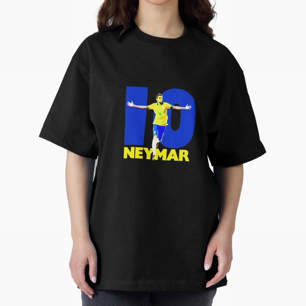 Neymar 10 Oversized T-Shirt Capture the FIFA World Cup 2026 Group Stage Journey through CR7 Highlights, France Pride, Football History, Final Match Energy, Crowd Noise and Once in a Lifetime Moments; Perfect for Supporters Who Want Bold Football