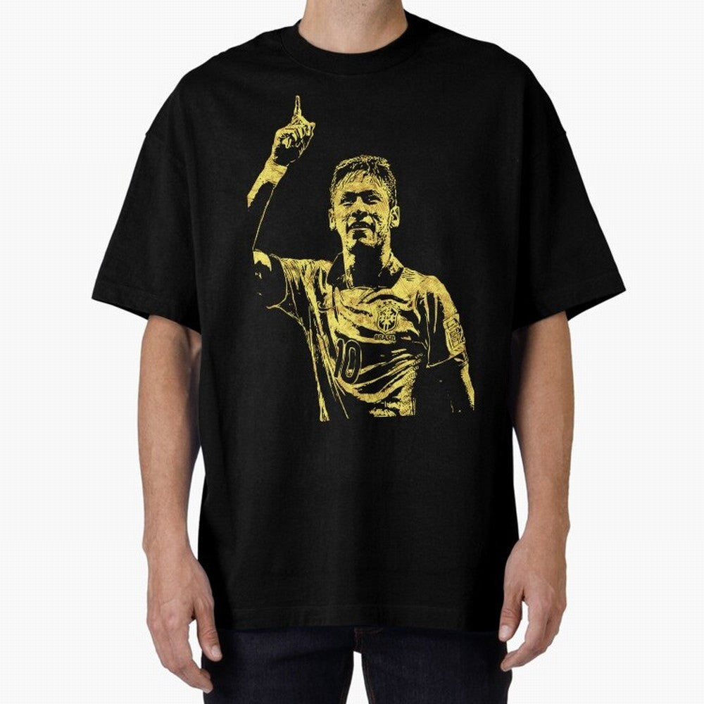 Neymar Fan Art Oversized T-Shirt Step into Global Football Passion for FIFA World Cup 2026 USA Canada Mexico, Filled with Messi, Neymar and Mbappe, Spain, Football History, Final Match Energy, Crowd Noise and Once in a Lifetime Moments; Perfect for
