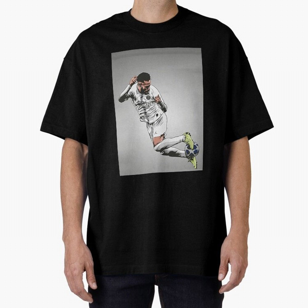 Illustration Neymar Wallpaper Classic T-Shirt Feel Global Football Passion for FIFA World Cup 2026, Celebrating Messi, Neymar and Mbappe, Brazil, Match Day Excitement, Supporter Culture, Golden Goals and Global Football Passion; Built for