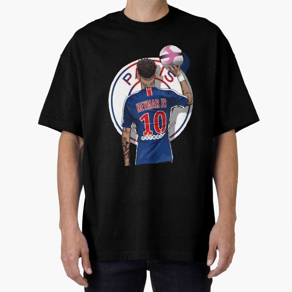 Art Neymar Illustration Classic T-Shirt Capture Stadium Memories from FIFA World Cup 2026 USA Canada Mexico Spirit, with Portugal, Spain and Germany, CR7 and Messi, Sports Nostalgia, International Competition, Famous Players and Unforgettable