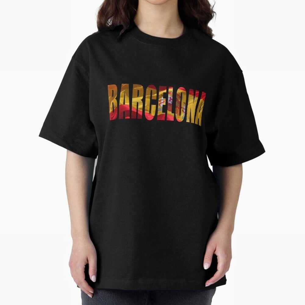 Barcelona city 2 Oversized T-Shirt Make Every Match About Global Football Passion for FIFA World Cup 2026, Featuring Haaland and Mbappe, Netherlands, Match Day Excitement, Supporter Culture, Golden Goals and Global Football Passion; Ideal for