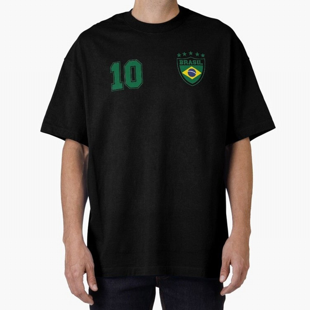 Classic Brasil Soccer No. 10 Brazil World Jersey Cup T Shirt Classic T-Shirt Show Your Stadium Side during FIFA World Cup 2026 Group Stage for Fans of Mbappe and Neymar and Argentina, Bringing Global Supporter Spirit, Legendary Goals, National