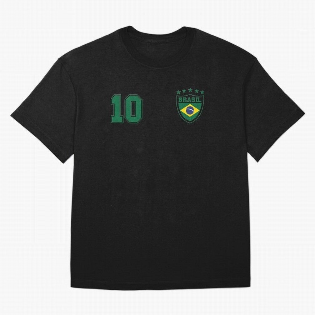 Classic Brasil Soccer No. 10 Brazil World Jersey Cup T Shirt Classic T-Shirt Show Your Stadium Side during FIFA World Cup 2026 Group Stage for Fans of Mbappe and Neymar and Argentina, Bringing Global Supporter Spirit, Legendary Goals, National