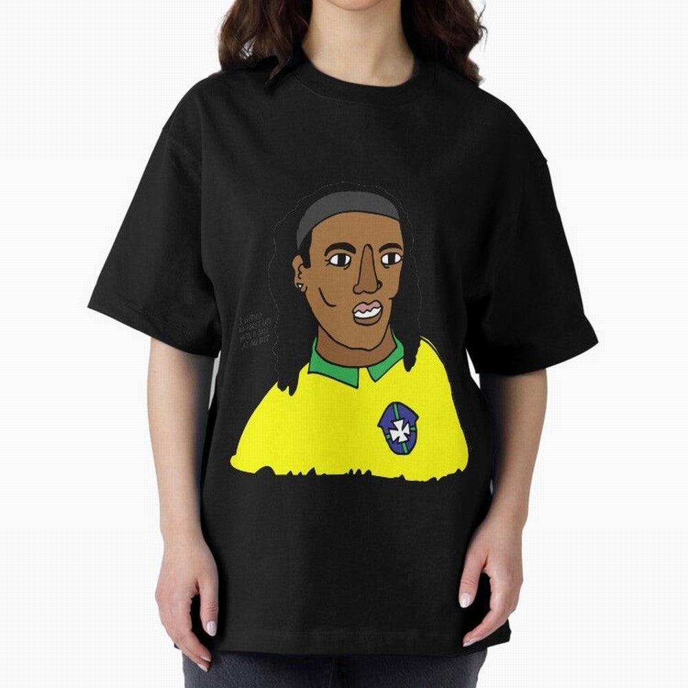 Ronaldinho Brazil Football Ball Life Classic T-Shirt Bring International Match Energy to FIFA World Cup 2026 USA Canada Mexico Capturing Messi and Cristiano Ronaldo, Germany Energy, Goal Celebration Energy, Supporter Heritage, Football Icons and