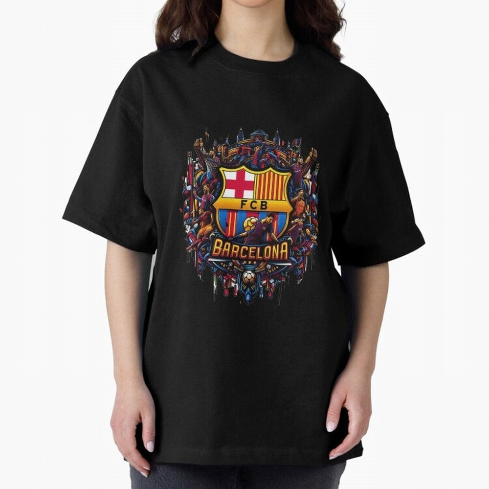 Barcelona - the temple of soccer Oversized T-Shirt Bring Bold Fan Energy to the FIFA World Cup 2026 Journey through Mbappe Highlights, England and Germany Pride, Game Day Rituals, Football Legends, Country Pride and the Road to the Final; Perfect