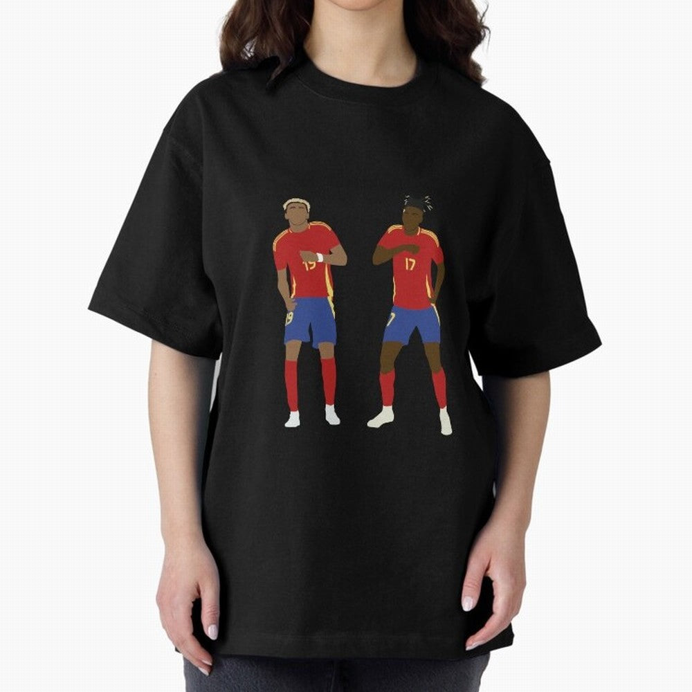 Yamal and Williams Dance Duo Oversized T-Shirt Celebrate the Biggest Stage of FIFA World Cup 2026 USA Canada Mexico with Cristiano Ronaldo, Spain and Netherlands Energy, Football Festival Excitement, Trophy Ambitions, Country Rivalries and Star