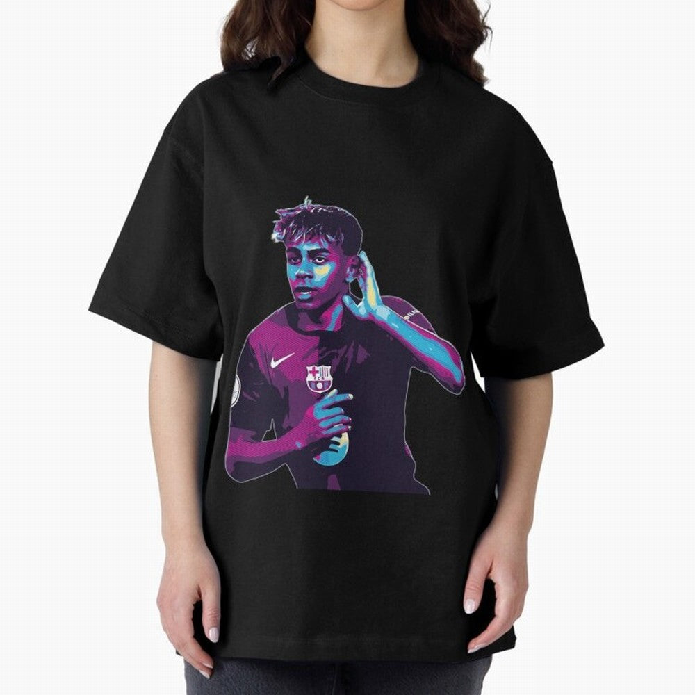 Lamine Yamal goal celebration Oversized T-Shirt Celebrate Supporters United by Match Day Hype around FIFA World Cup 2026 Group Stage, Messi, CR7 and Mbappe, Germany, Vintage Soccer Flavor, Modern Football Stars, National Flags and Final Night