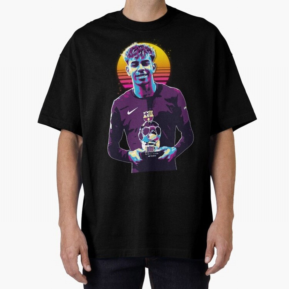 Lamine Yamal holding the trophy Classic T-Shirt Feel the Roar of FIFA World Cup 2026 for Fans of Messi, CR7 and Mbappe and Brazil, Bringing Sports Nostalgia, International Competition, Famous Players and Unforgettable Victories; Great for