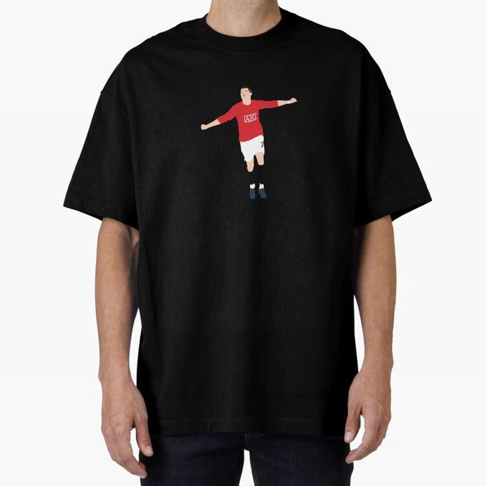 Vintage Cristiano Ronaldo Oversized T-Shirt Back the Journey through Match Day Hype around FIFA World Cup 2026, Mbappe and Neymar, Spain, Retro Football Energy, Iconic Rivalries, Trophy Chase Drama and Stadium Atmosphere; Made for Die Hard